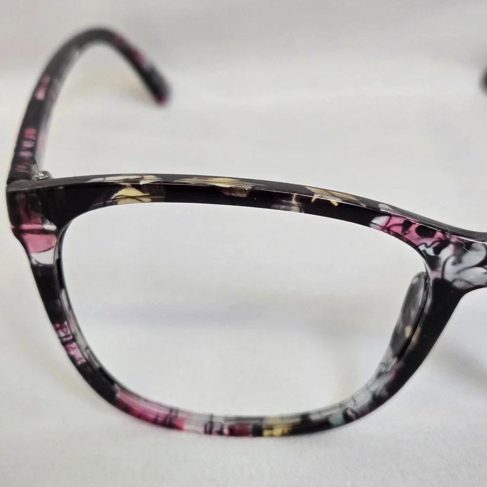 Foster Grant Floral Plastic Eyeglass‎ Frames, Black, 57017-143